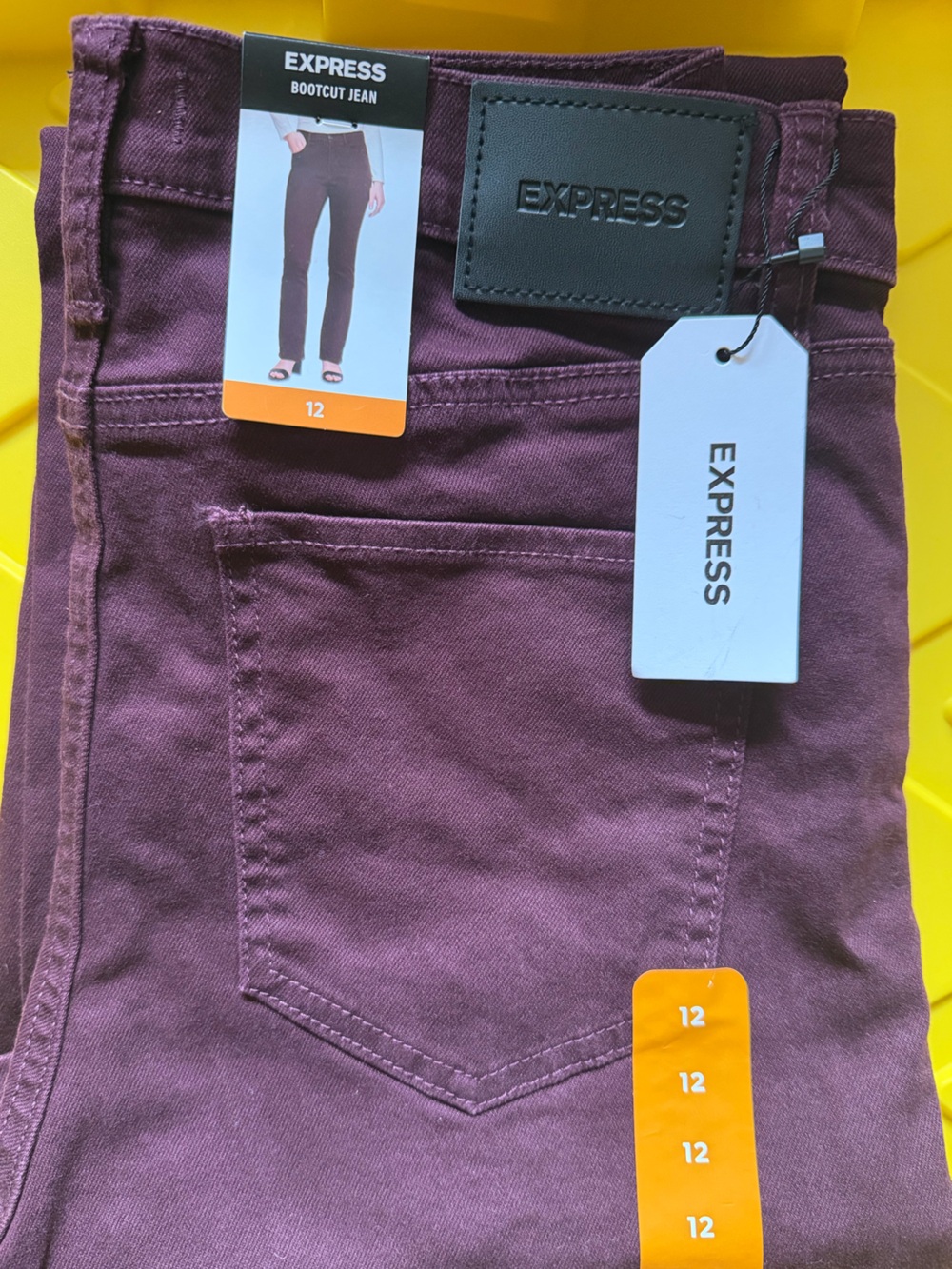Express Women's Bootcut Jeans in Plum